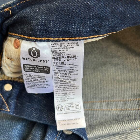 Levi's Premium 501 '93 Straight Fit Men's Dark Wash Jeans Size W36 L34 - Picture 10 of 14